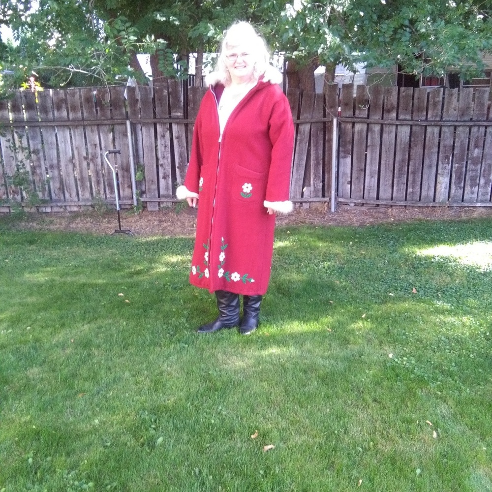 Indigenous Style Ladies Winter Coat with fur hat